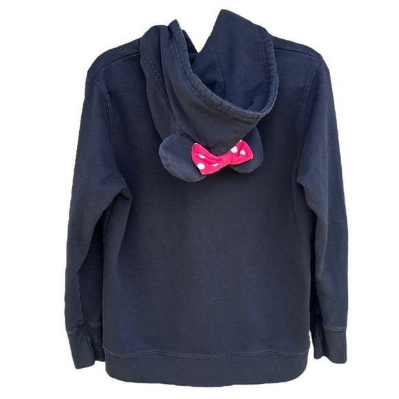Disney Parks For The Love of Minnie Hooded Sweatshirt Women’s XL Mouse Ears Bow - Picture 2 of 13